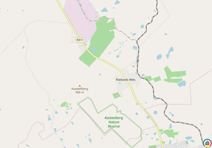 Map location of Riebeek Wes